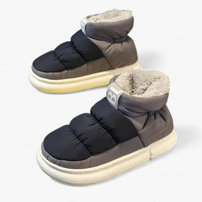 Puffer Shoes - Slip-On - Fleece Lined - Snow Boots - Winter Shoes-Grace Aura