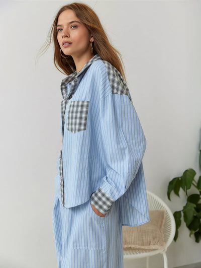 Pyjama Set - Plaid - Long Sleeve - Lounge Set - Womens Pyjamas-Grace Aura