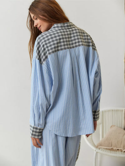 Pyjama Set - Plaid - Long Sleeve - Lounge Set - Womens Pyjamas-Grace Aura