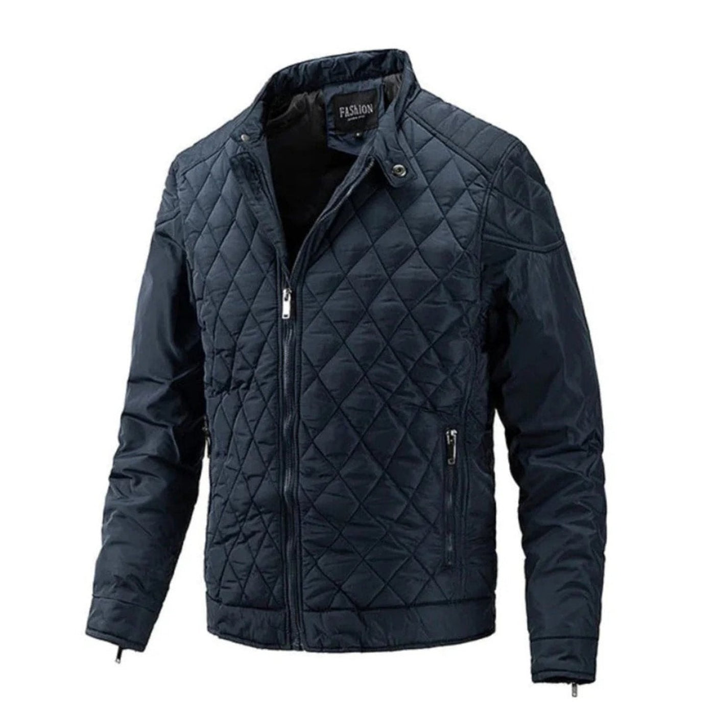 Quilted Jacket - Zip-Up - Lined - Autumn Jacket - Men's Winter Jacket-Grace Aura