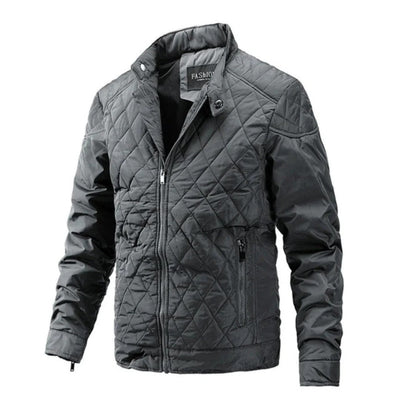 Quilted Jacket - Zip-Up - Lined - Autumn Jacket - Men's Winter Jacket-Grace Aura