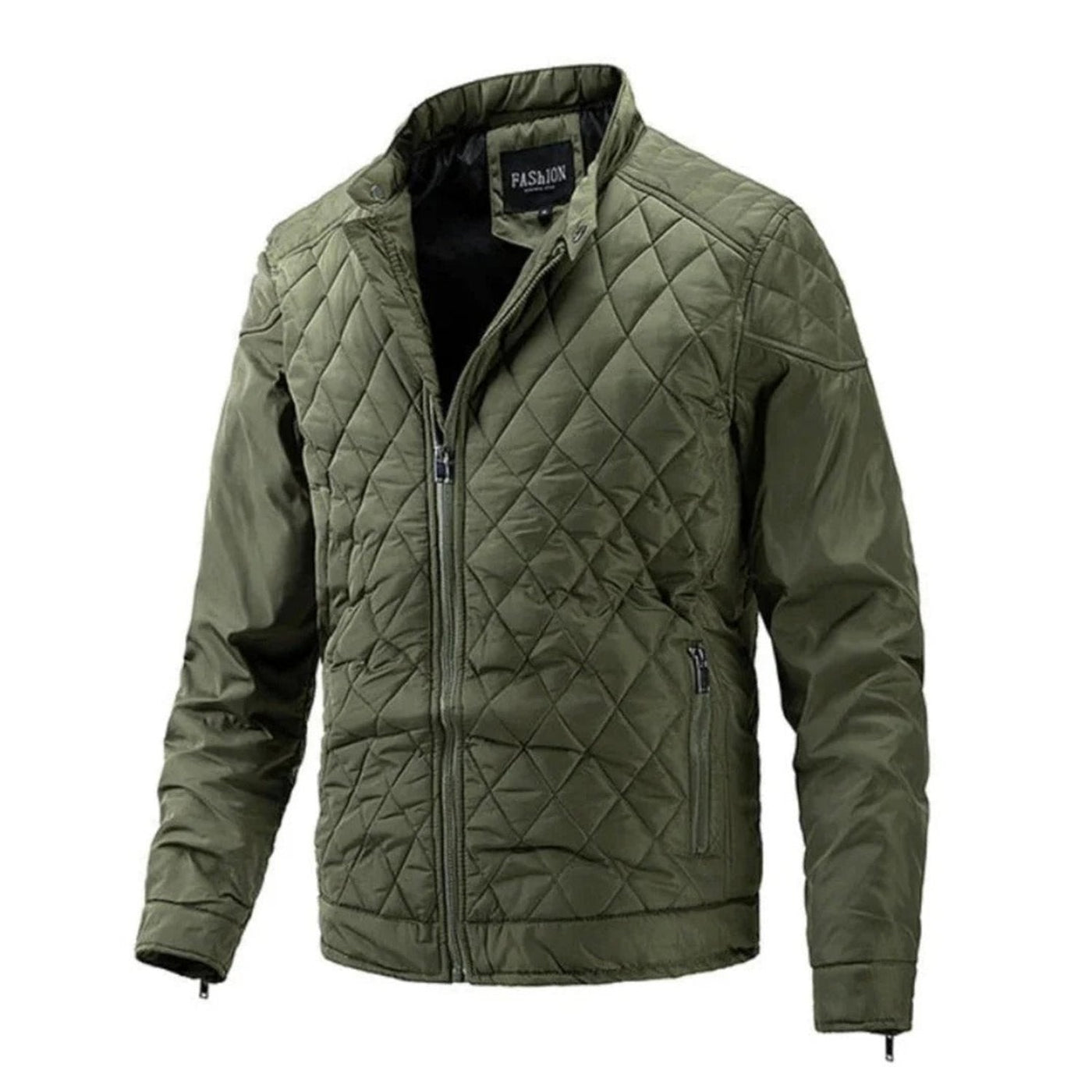 Quilted Jacket - Zip-Up - Lined - Autumn Jacket - Men's Winter Jacket-Grace Aura