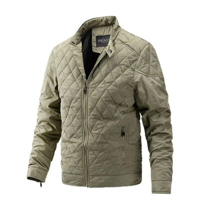 Quilted Jacket - Zip-Up - Lined - Autumn Jacket - Men's Winter Jacket-Grace Aura