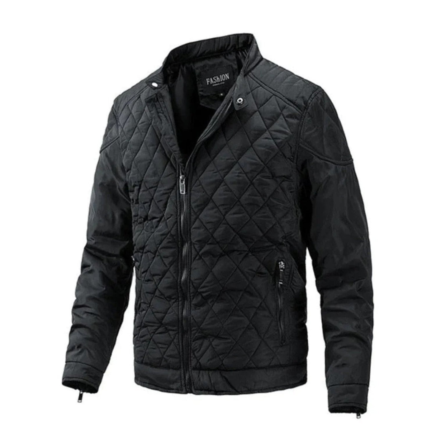 Quilted Jacket - Zip-Up - Lined - Autumn Jacket - Men's Winter Jacket-Grace Aura