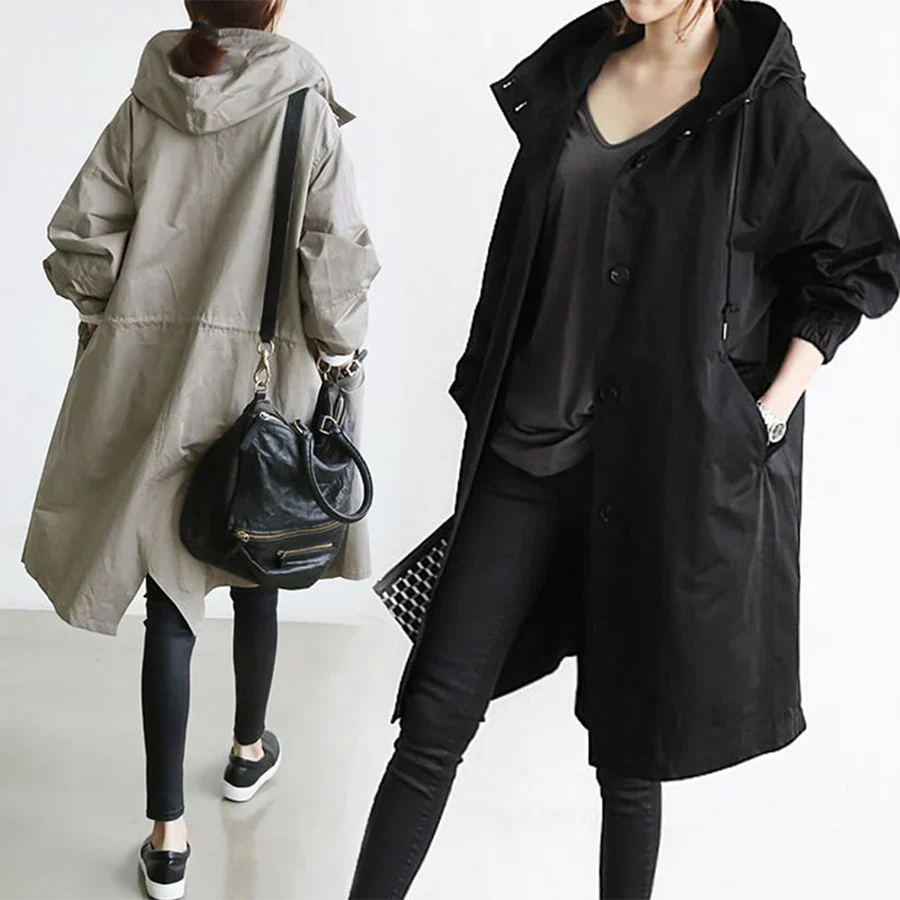 Raincoat | Hooded | Oversized | Parka Jacket | Rain Jacket Women -Grace Aura