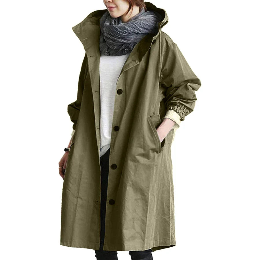 Raincoat | Hooded | Oversized | Parka Jacket | Rain Jacket Women -Grace Aura