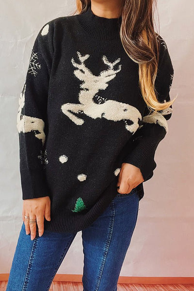 Reindeer Christmas Sweater-Grace Aura