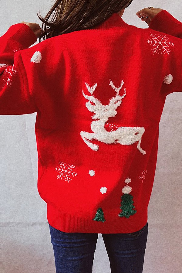 Reindeer Christmas Sweater-Grace Aura