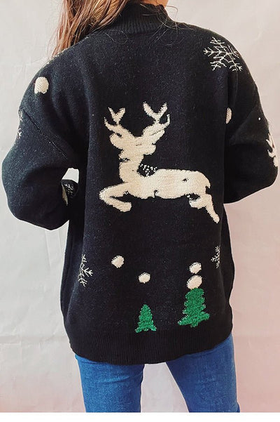 Reindeer Christmas Sweater-Grace Aura