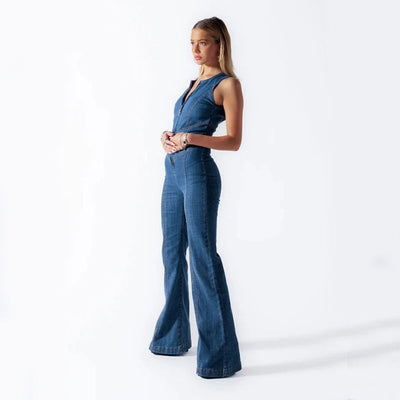 Roxanne Denim | Jumpsuit-Grace Aura