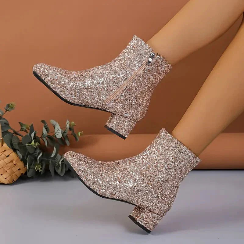 Sequin Party Boots-Grace Aura