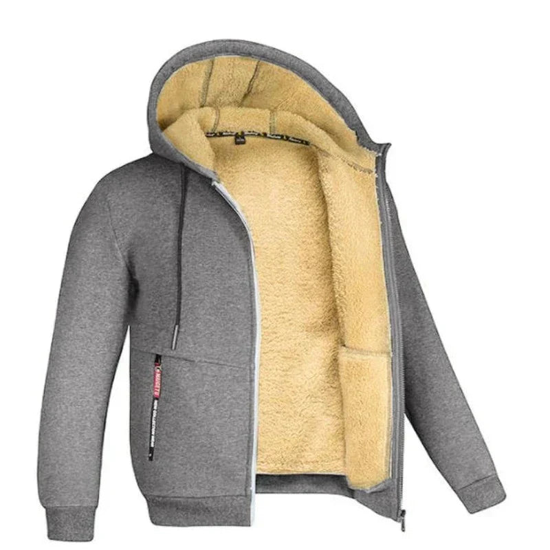 Sherpa Fleece Hoodie | Warm | Zipper | Winter Hoodie | Hoodie Jacket-Grace Aura