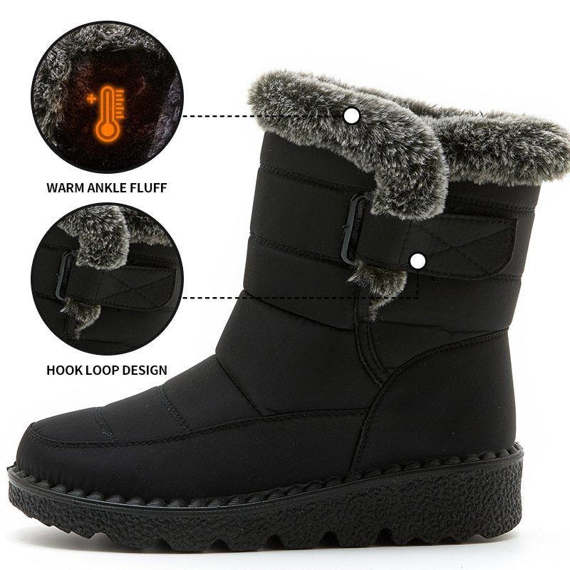 Snow Boots | Warm | Slip-On | Fur Lined Boots | Winter Boots-Grace Aura