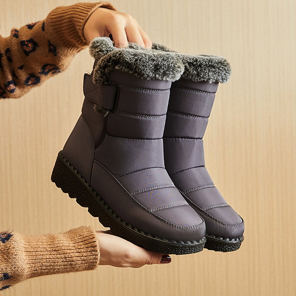 Snow Boots | Warm | Slip-On | Fur Lined Boots | Winter Boots-Grace Aura