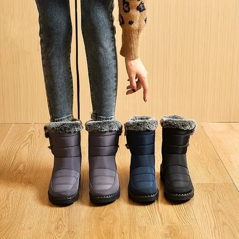 Snow Boots | Warm | Slip-On | Fur Lined Boots | Winter Boots-Grace Aura