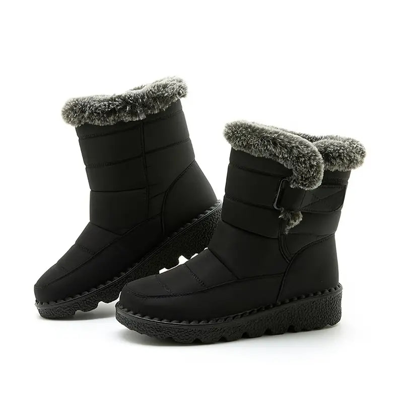 Snow Boots | Warm | Slip-On | Fur Lined Boots | Winter Boots-Grace Aura