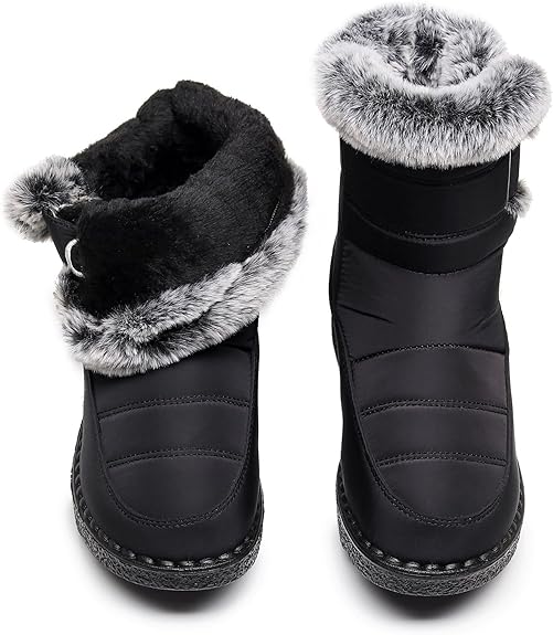 Snow Boots | Warm | Slip-On | Fur Lined Boots | Winter Boots-Grace Aura