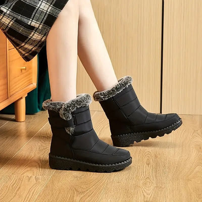 Snow Boots | Warm | Slip-On | Fur Lined Boots | Winter Boots-Grace Aura