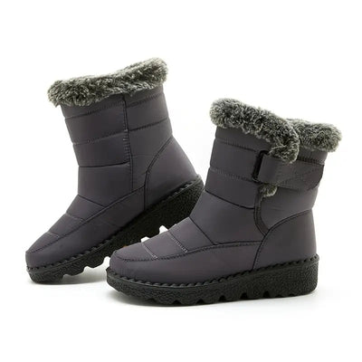 Snow Boots | Warm | Slip-On | Fur Lined Boots | Winter Boots-Grace Aura