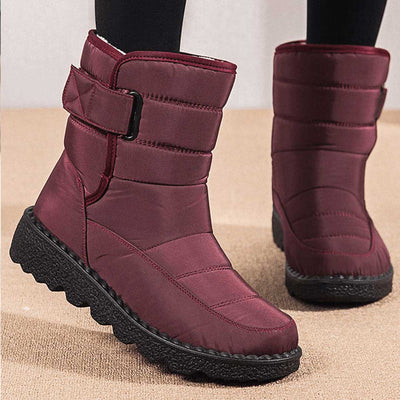 Snow Boots - Women's Warm Waterproof Slip-On Fur Lined Winter Boots-Grace Aura