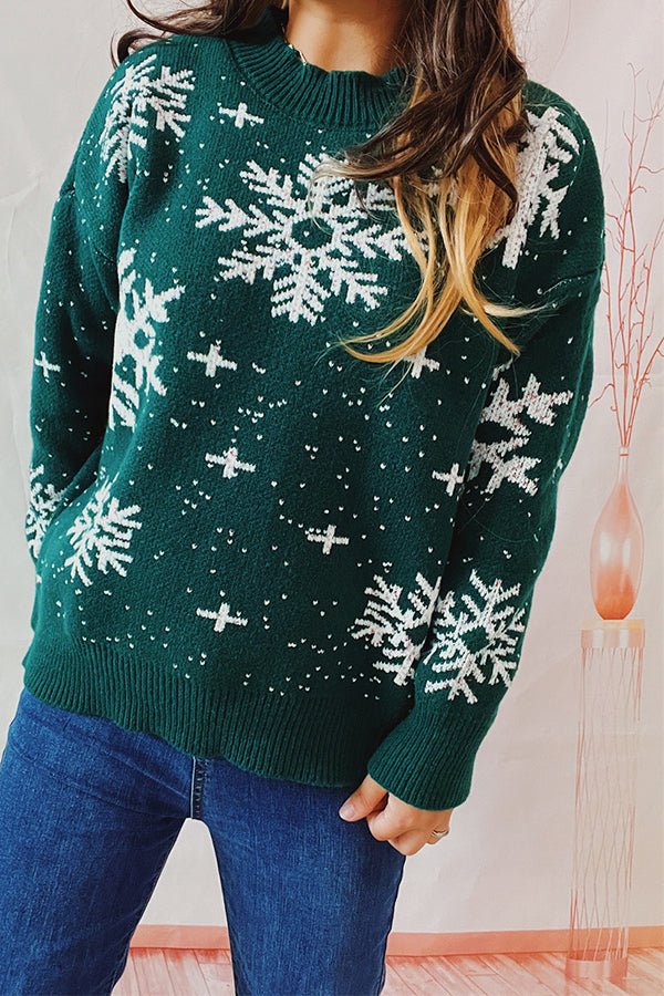 Snowflake Christmas Sweater-Grace Aura