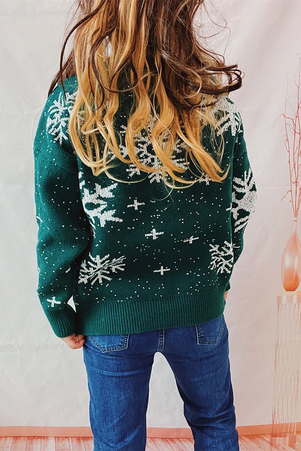 Snowflake Christmas Sweater-Grace Aura