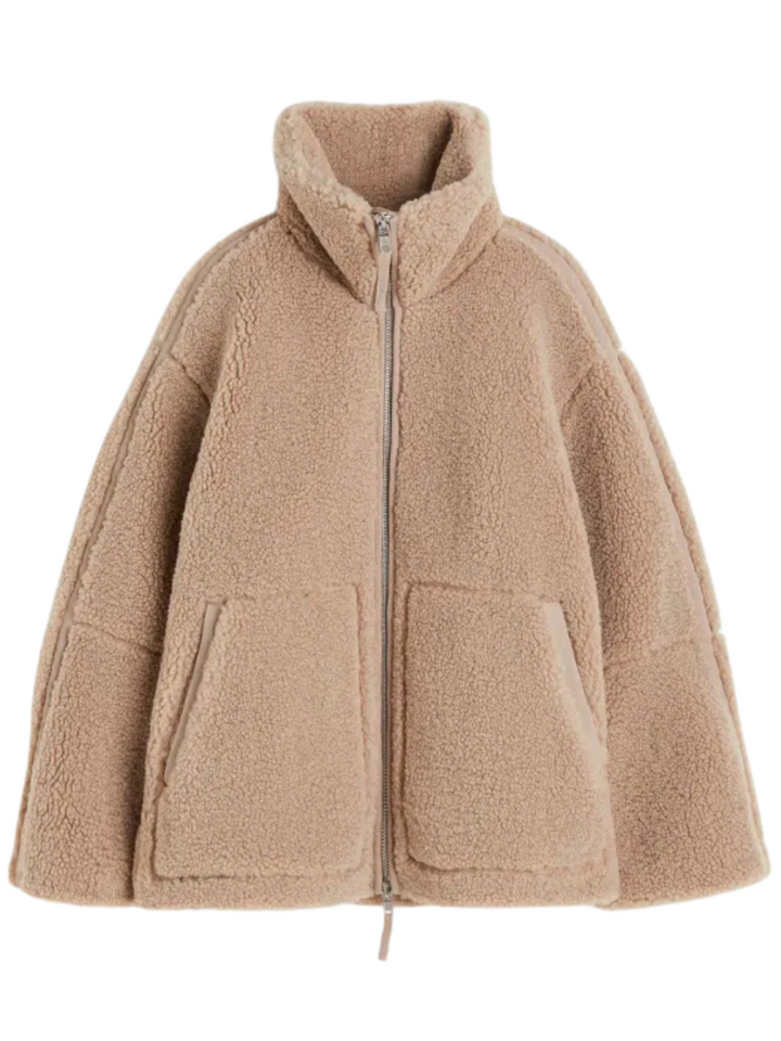 Teddy Coat - Warm - Zip-Up - Teddy Fleece Jacket - Women's Winter Coats & Jackets-Grace Aura