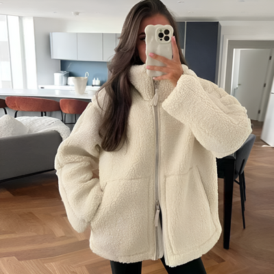 Teddy Fleece Jacket | Faux Fur | Oversized | Teddy Coat | Women's Winter Jacket-Grace Aura