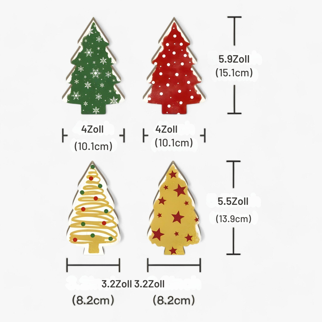 Timberleaf - Decoration Christmas tree table 4 pieces set-Grace Aura