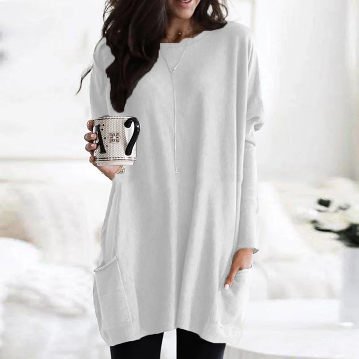 Tunic Tops | Long Sleeve | Loose Fit | Long Sweater | Women's Clothing-Grace Aura