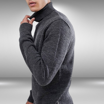 Turtleneck Sweater | Warm | Tailored Fit | Knitted Turtleneck | Men's Clothing-Grace Aura