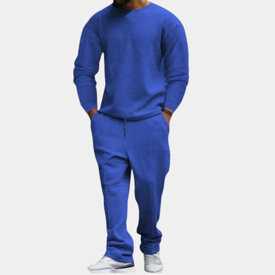 Two-Piece Set | Long Sleeve | Loose Fit | Lounge Set | Men's Co-Ord Sets-Grace Aura