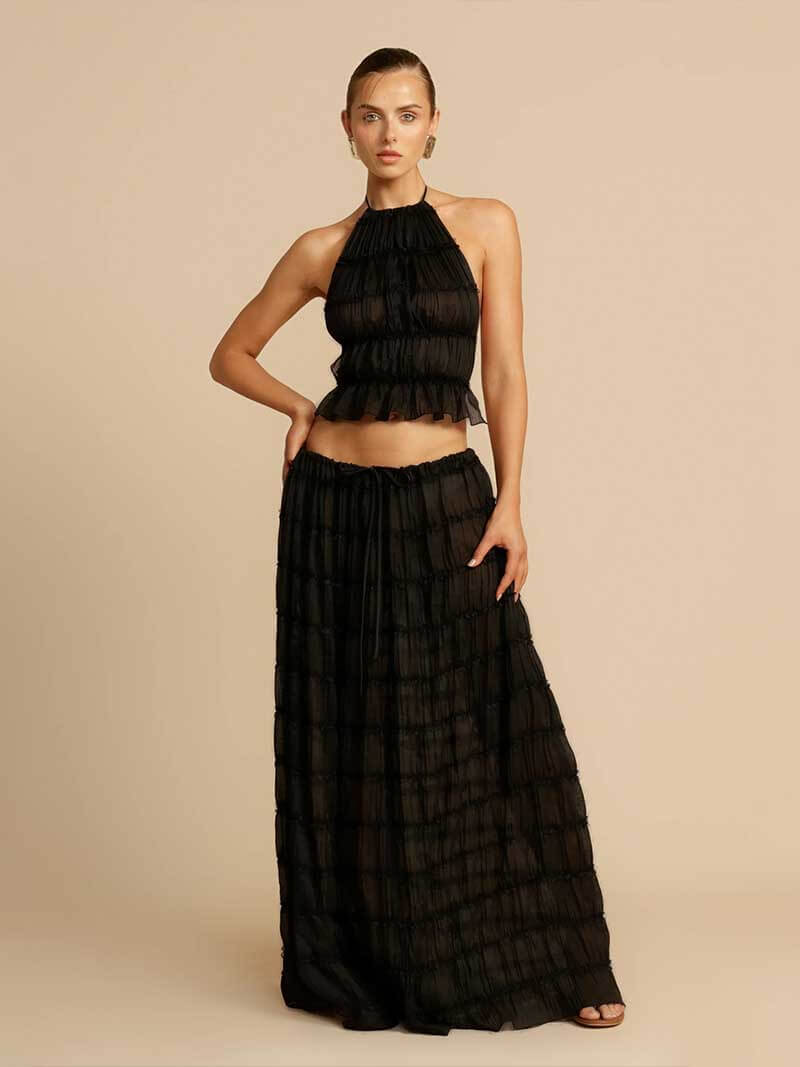 Valerie Two-piece Set with Ruffles-Grace Aura