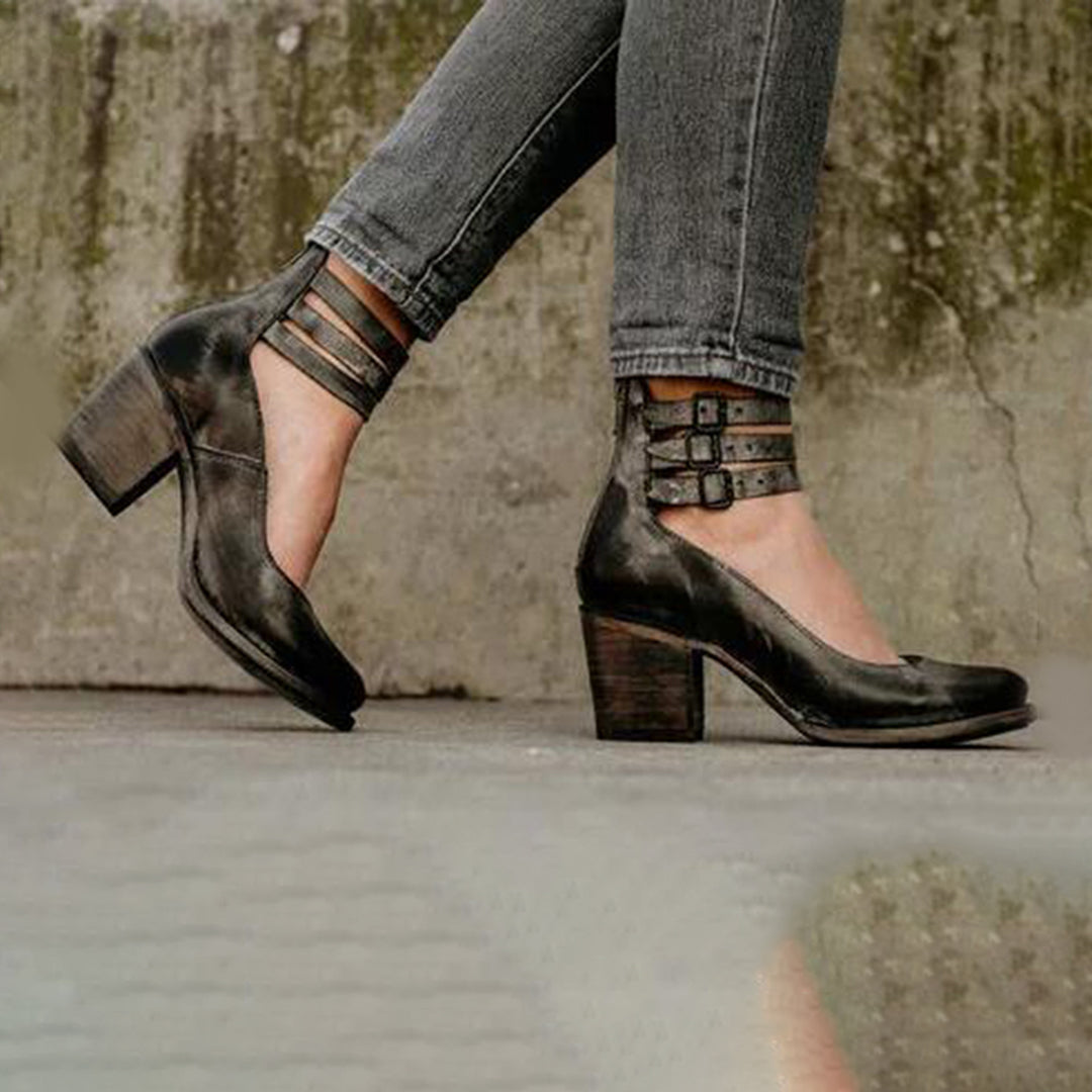 Veronica - Retro Heeled Shoes for Chic Fashion-Grace Aura