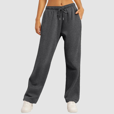 Wide Leg Joggers | Elastic Waist | Drawstring | Wide Leg Sweatpants | Women's Pants-Grace Aura