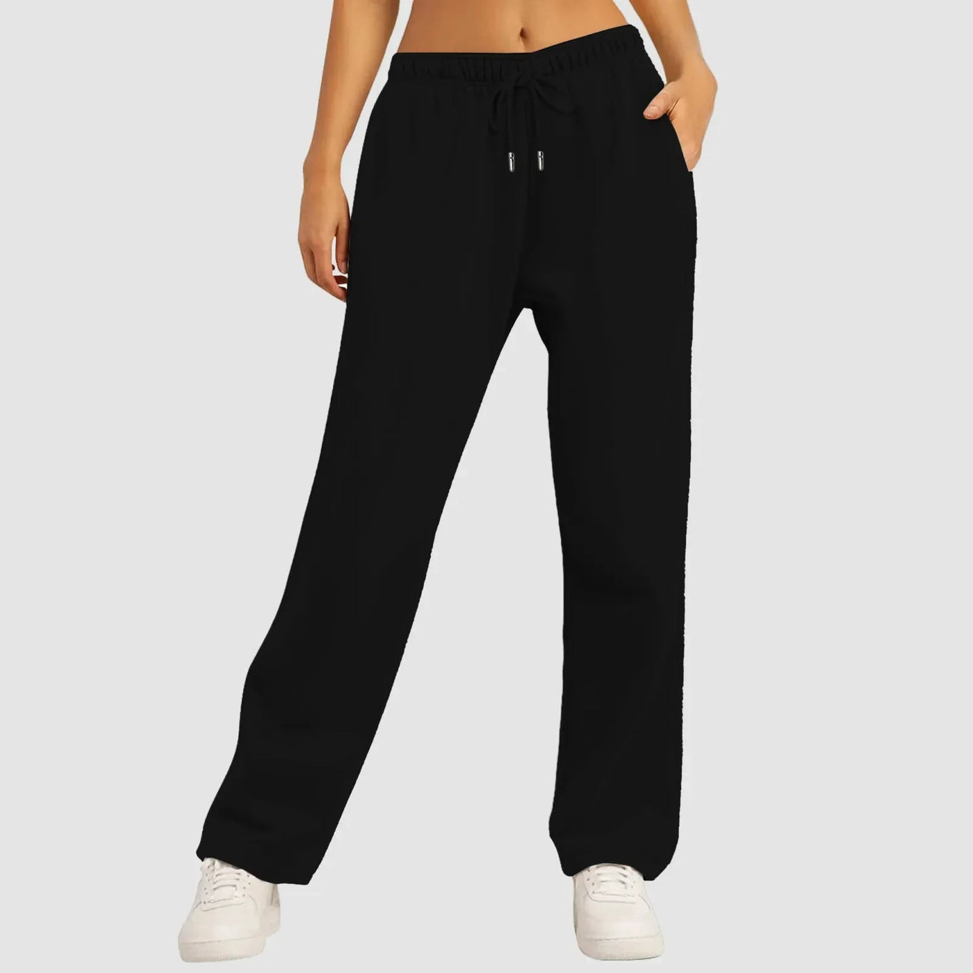 Wide Leg Joggers | Elastic Waist | Drawstring | Wide Leg Sweatpants | Women's Pants-Grace Aura