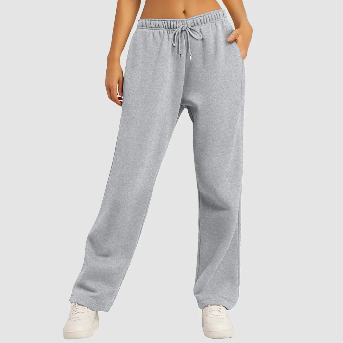 Wide Leg Joggers | Elastic Waist | Drawstring | Wide Leg Sweatpants | Women's Pants-Grace Aura