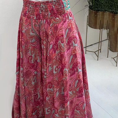 Wide Leg Pants | Paisley Print | Flowy | Boho Pants | Ladies Summer Trousers-Grace Aura