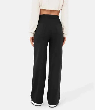 Wide Leg Pants - Stretch - Comfortable - High Waisted Pants - Women's Pants-Grace Aura