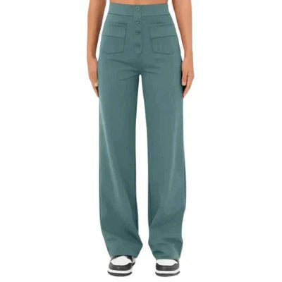 Wide Leg Pants - Stretch - Comfortable - High Waisted Pants - Women's Pants-Grace Aura