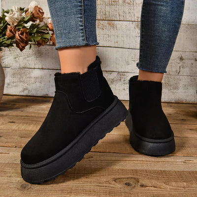 Winter Boots | Ankle | Slip-On | Fur Lined Boots | Women's Boots-Grace Aura