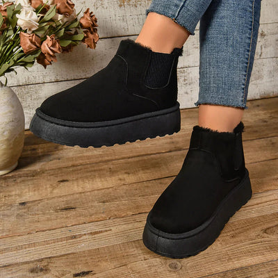 Winter Boots | Ankle | Slip-On | Fur Lined Boots | Women's Boots-Grace Aura