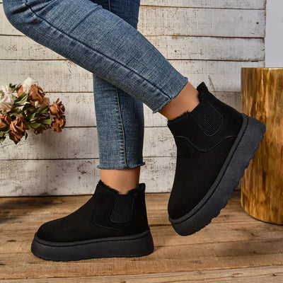 Winter Boots | Ankle | Slip-On | Fur Lined Boots | Women's Boots-Grace Aura