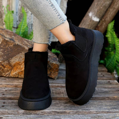 Winter Boots - Slip-On - Ankle - Boots with Faux Fur - Winter Shoes Women -Grace Aura