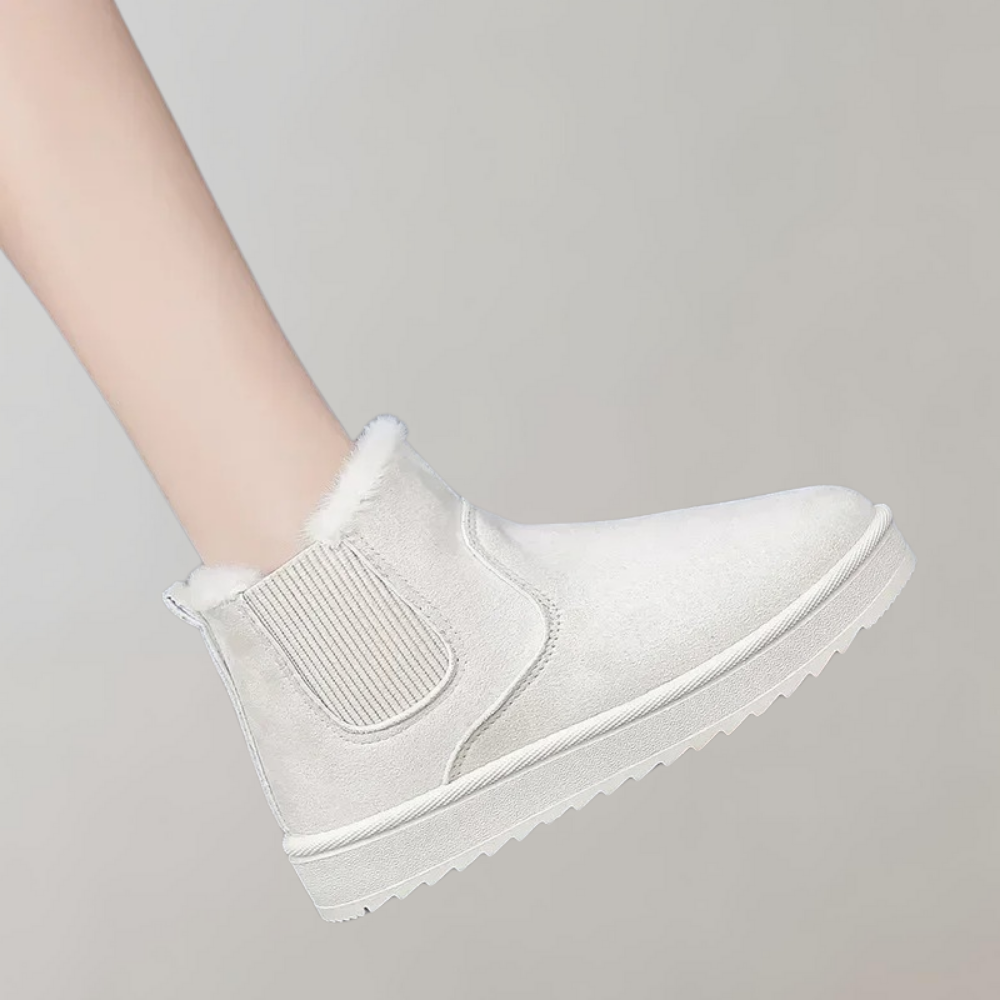 Winter Boots | Slip-On | Fur | Ankle Boots | Women's Boots-Grace Aura