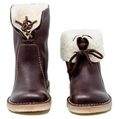 Winter Boots - Waterproof - Warm - Leather Boots - Women's Boots Wool Lined-Grace Aura