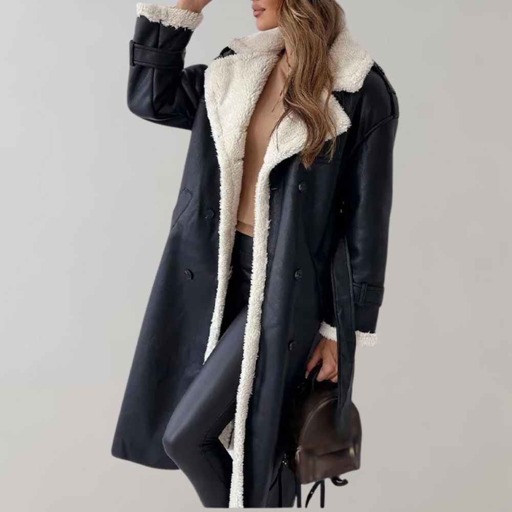 Winter Coat - Double Breasted - Belt - Long Coat - Winter Jackets Women-Grace Aura