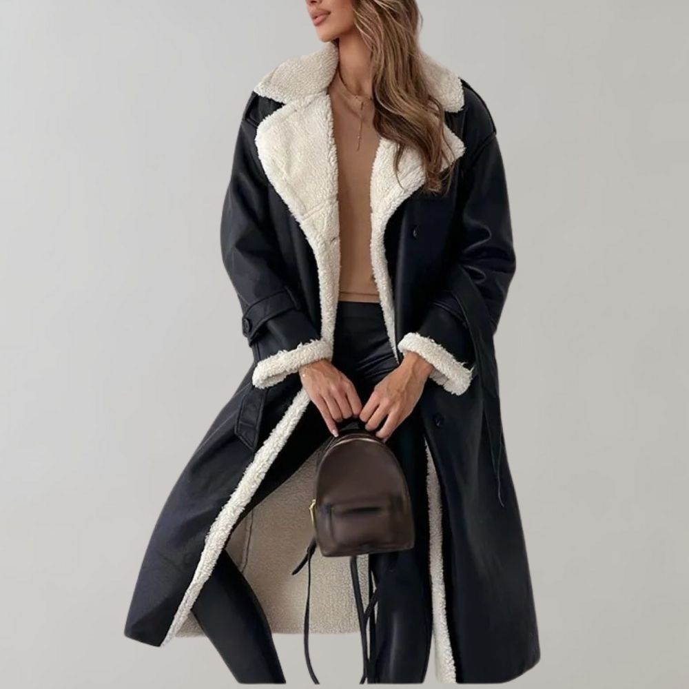 Winter Coat - Double Breasted - Belt - Long Coat - Winter Jackets Women-Grace Aura