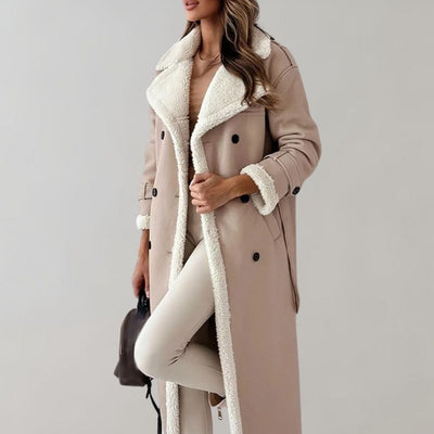 Winter Coat - Double Breasted - Belt - Long Coat - Winter Jackets Women-Grace Aura