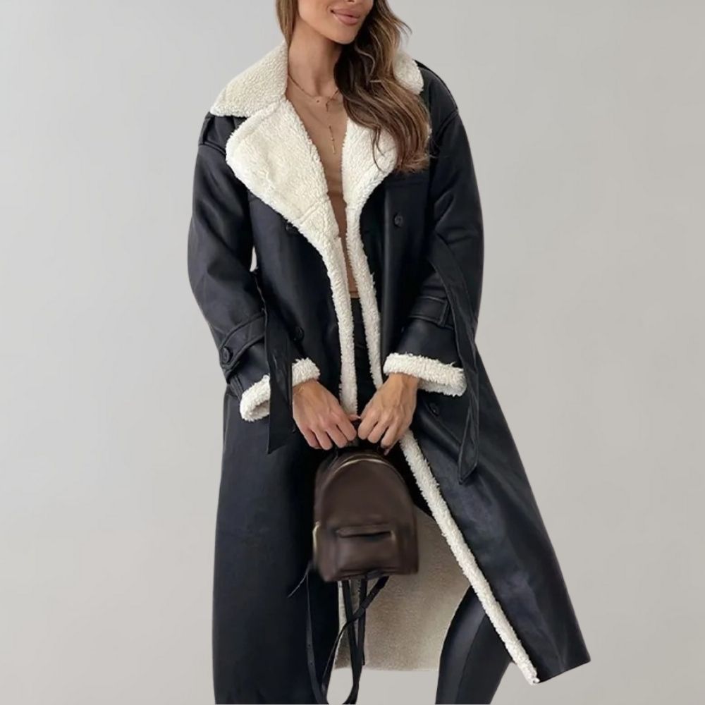 Winter Coat - Double Breasted - Belt - Long Coat - Winter Jackets Women-Grace Aura